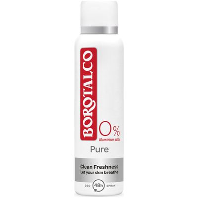 Borotalco Déodorant en spray Pure sans sel d&#39;aluminium 150ml