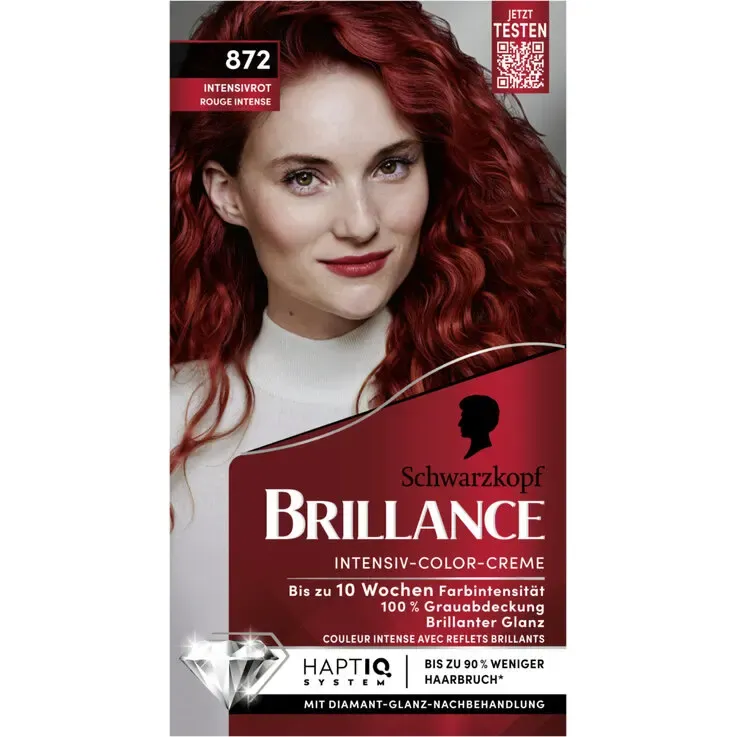 Brillance Teinture pour cheveux 872 rouge intense 143ml