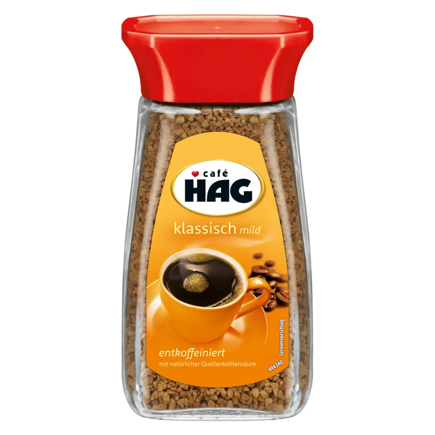 Café instantané Caffè Hag décaféiné 1x100g