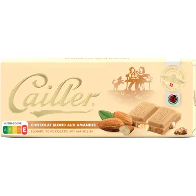 Cailler Plaque de chocolat blond aux amandes 100g