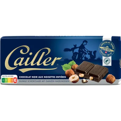 Cailler Plaque de choco noir avec noisettes 100g