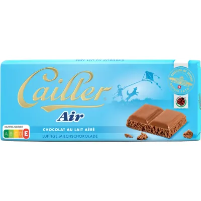 Cailler Plaque de chocolat Air au lait aéré 100g