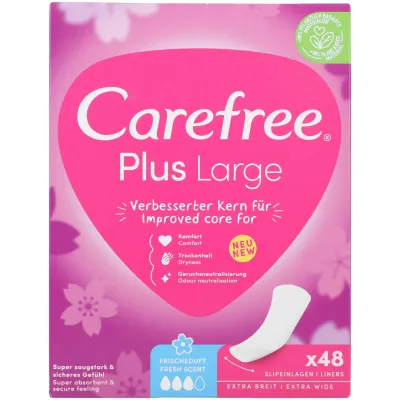 Carefree Protège-slips fraîcheur plus Large 48 pièces