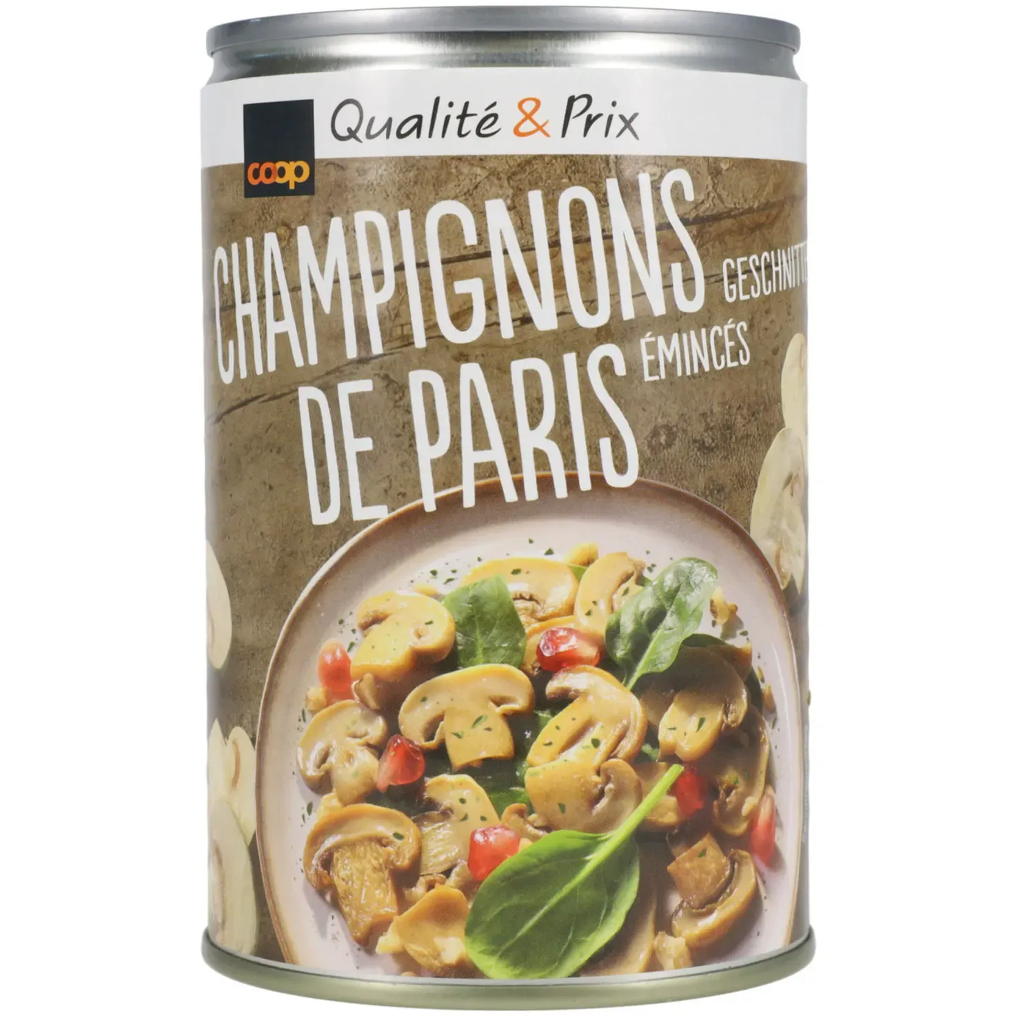 Champignons de Paris émincés en conserve 227g