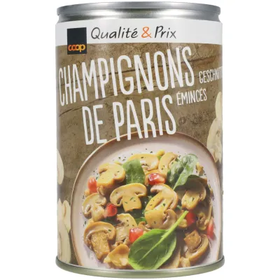 Champignons de Paris émincés en conserve 227g