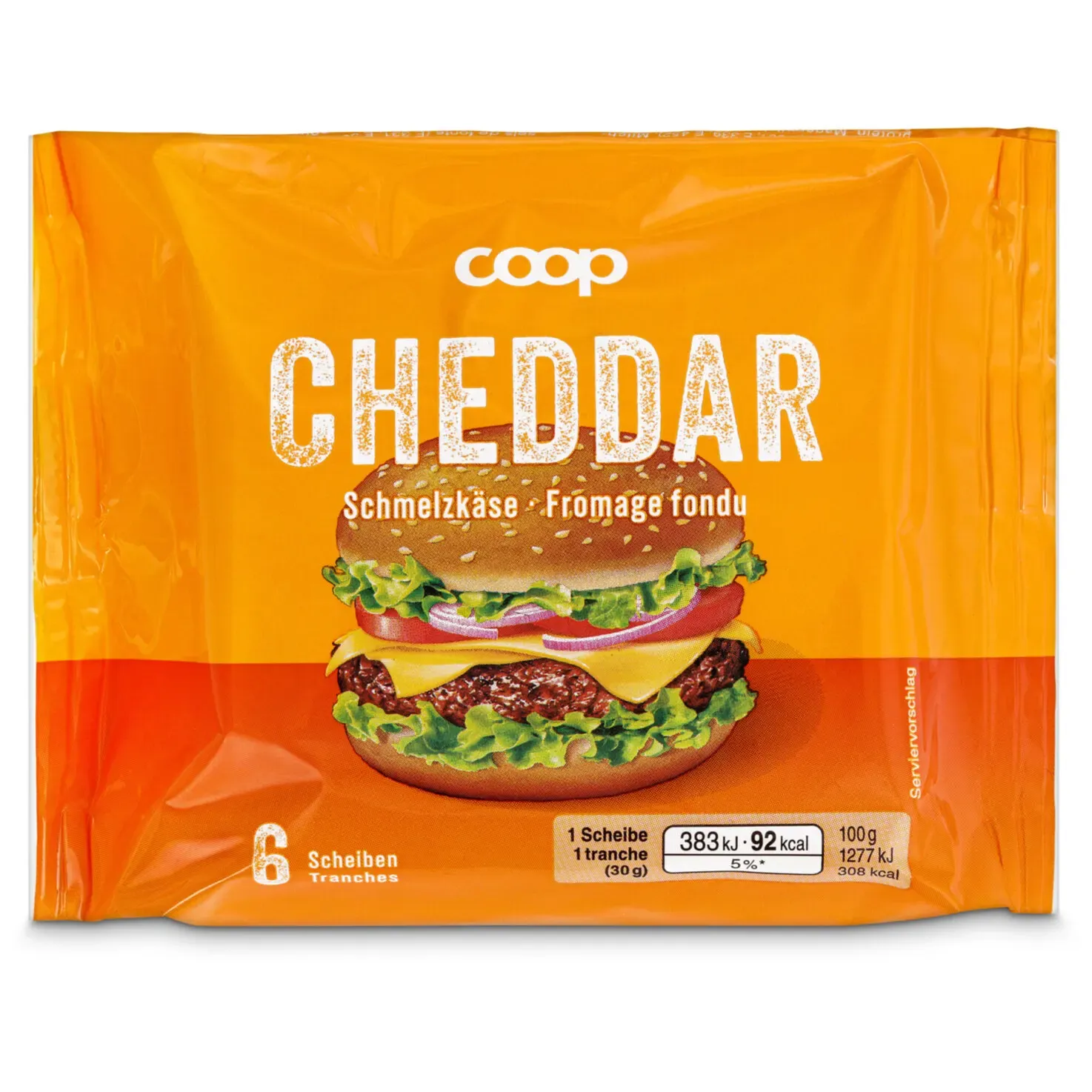 Cheddar Fromage Fondu Tranches 1x180g