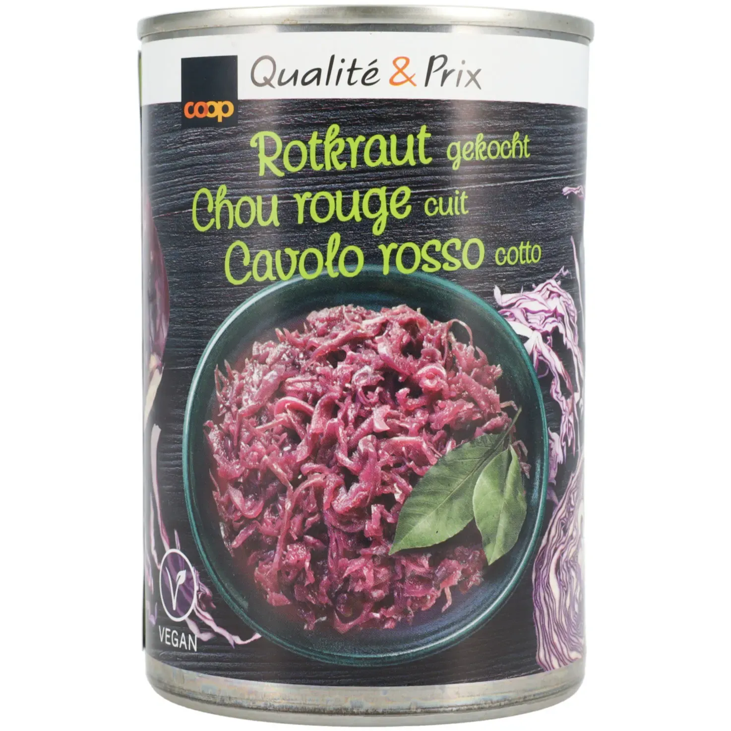 Chou rouge haché &amp; cuit 420g