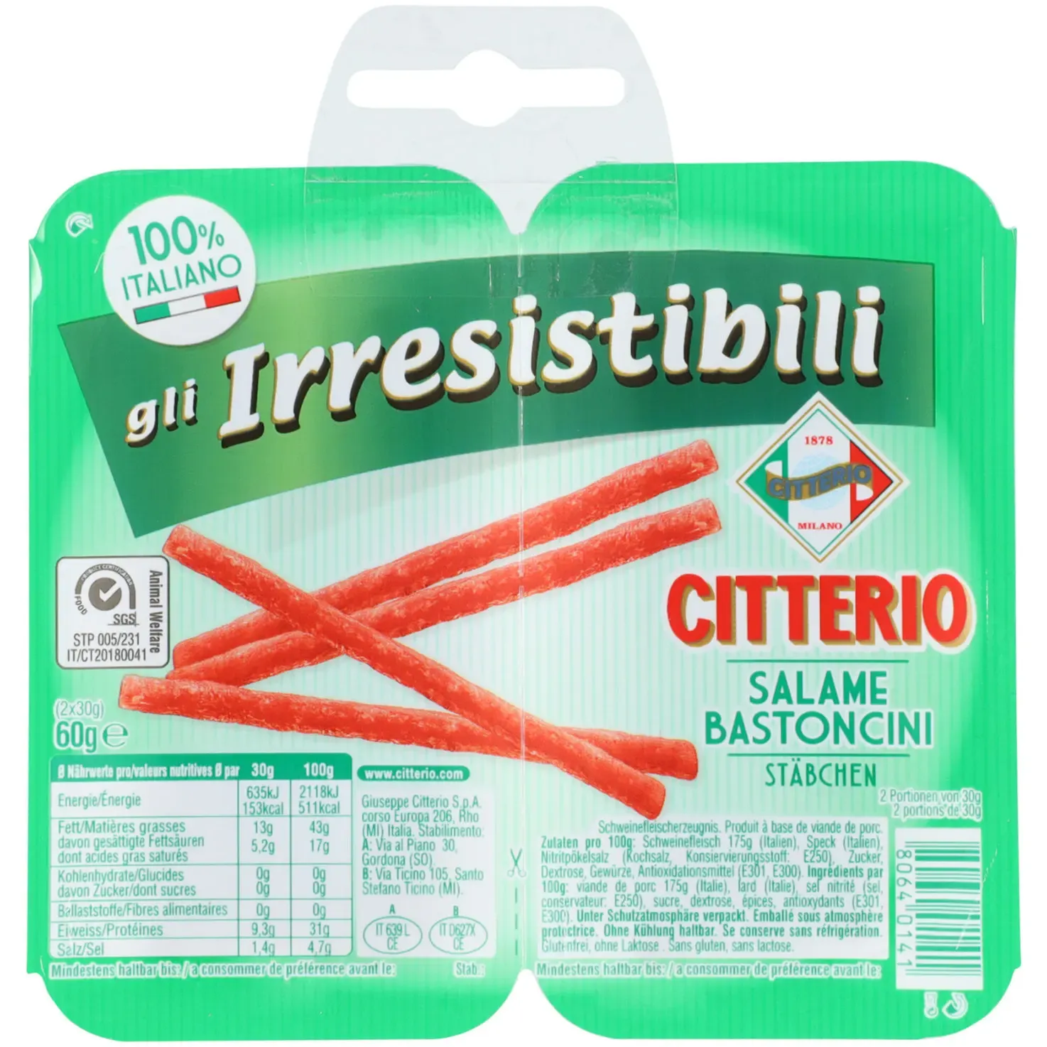 Citterio Bastoncini di Salame 60g