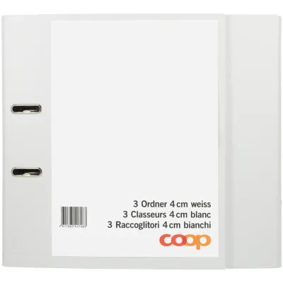 Classeurs blancs 4cm