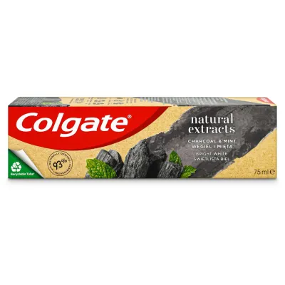 Dentifrice Colgate Natural Extracts BIO Whitening Charbon &amp; Eucalyptus 75ml