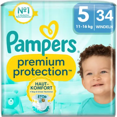 Couches Pampers Premium protection taille 5 11-16kg 34 pièces