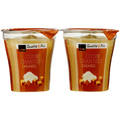 Coupe chantilly au caramel 2x125g