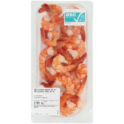 Crevettes Black Tiger ASC cuites  200g