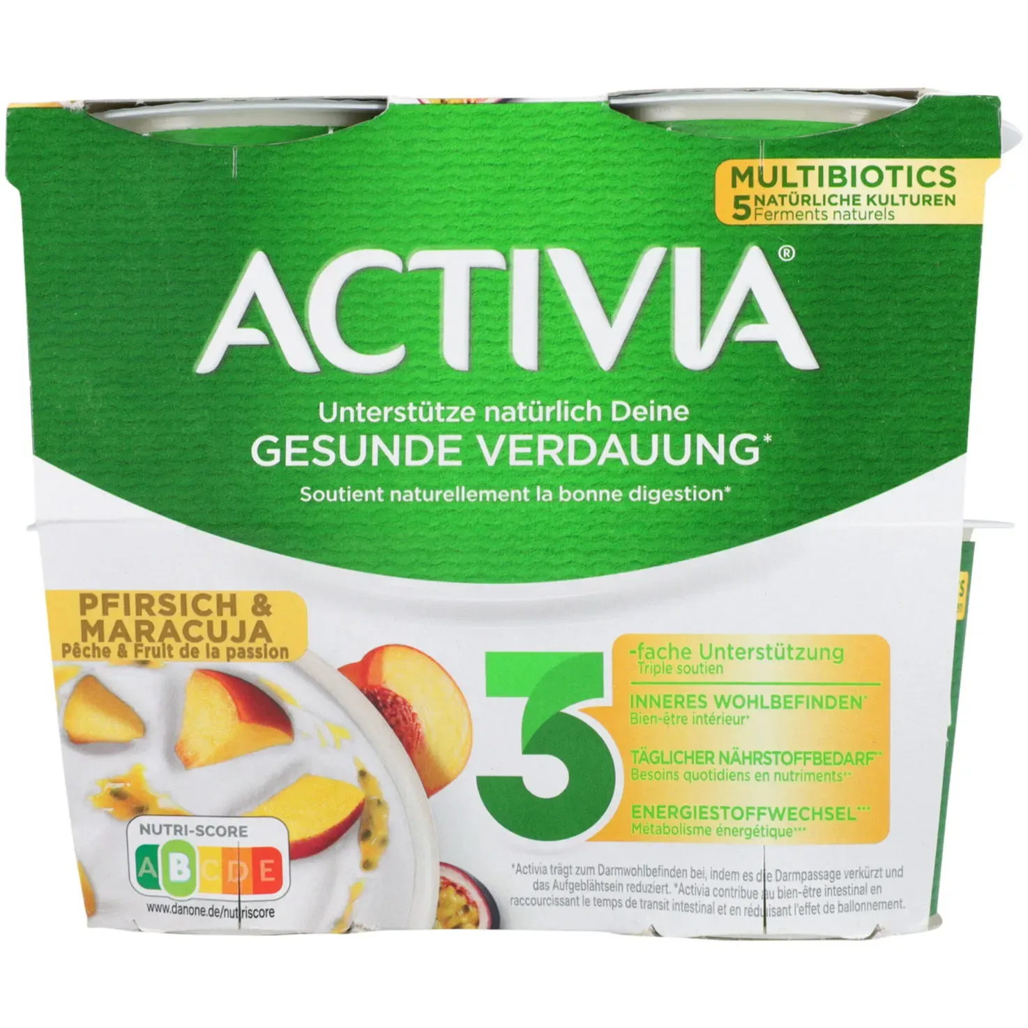 Danone Activia pêche / Maracuja 4x115g