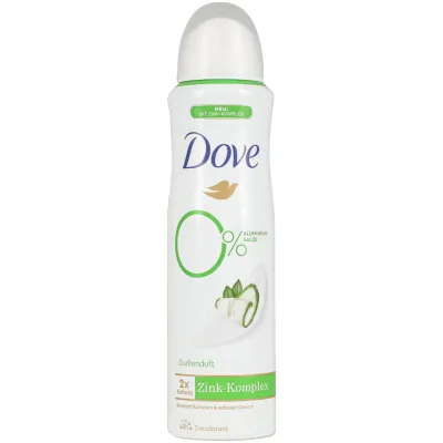 Dove Déodorant Spray au Zinc parfum de concombre sans sels d&#39;aluminium 150 ml