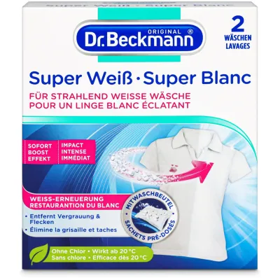 Dr. Beckmann Blanchisseur de textiles Super Blanc 2x40g