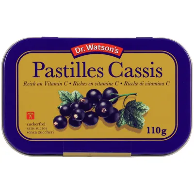 Dr. Watson&#39;s Pastilles au cassis 110g