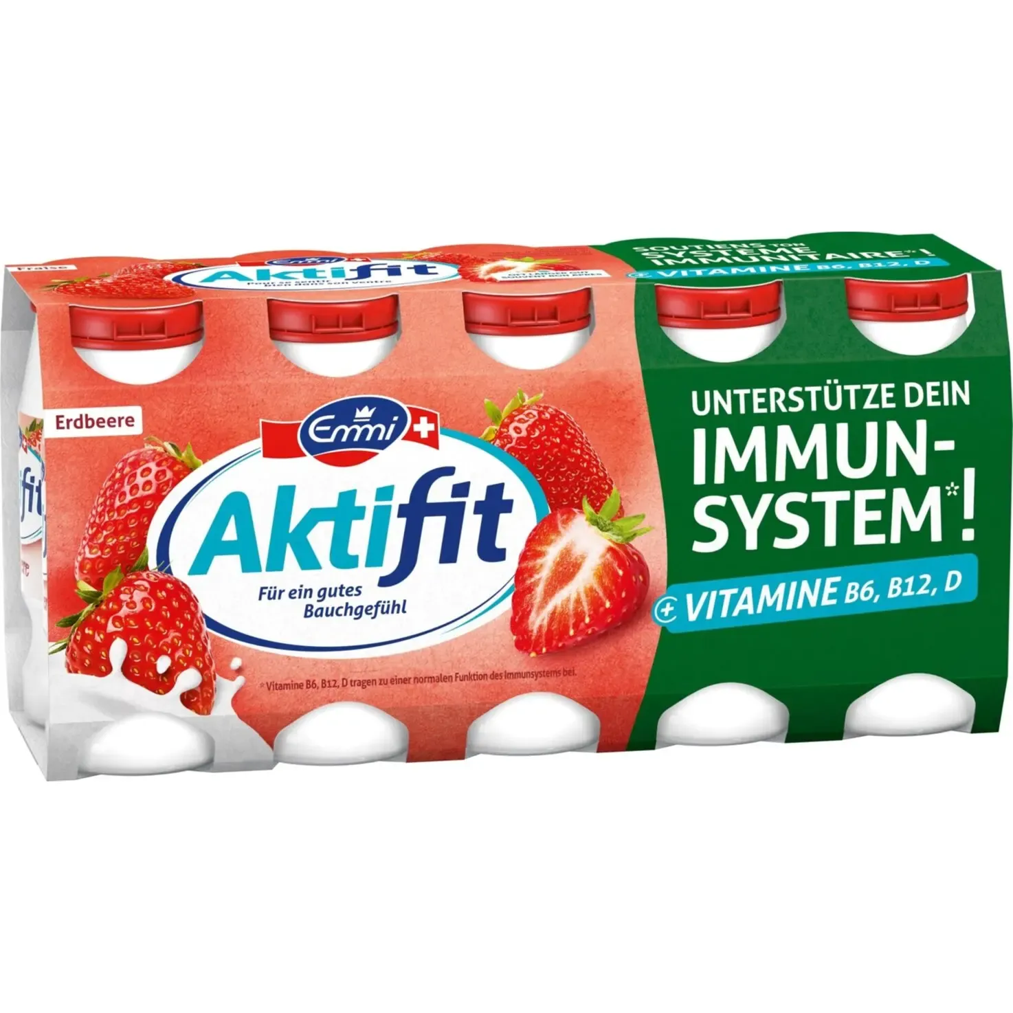 Emmi Aktifit plus Boissons probiotiques à la fraise 10x65ml 650ml