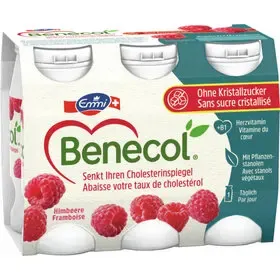 Boisson lactée Emmi Benecol Framboise Zero 6x65ml
