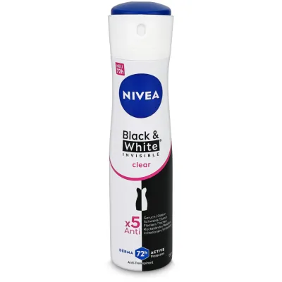Nivea Deo Black &amp; White Invisible Clear Spray Female