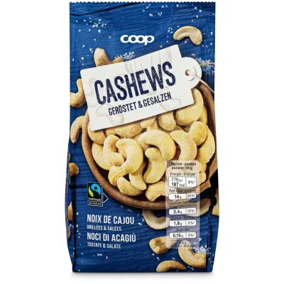 Fairtrade Noix de cajou grillées &amp; salées 300g