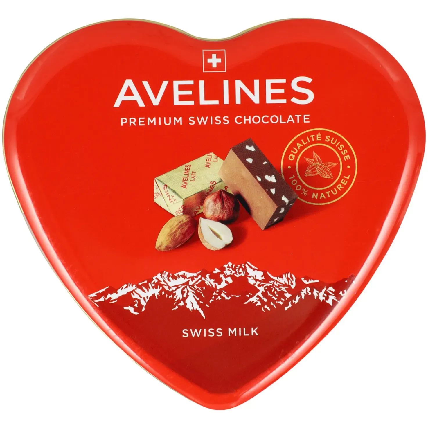 Favarger Chocolats Avelines au caramel avec boîte en cœur  150g