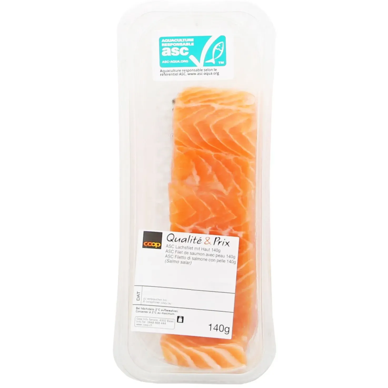 Filet de saumon avec la peau ASC 240g