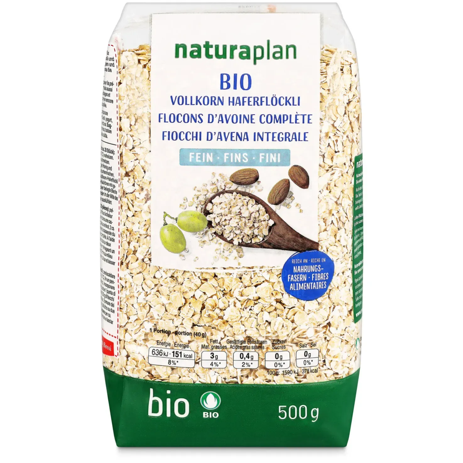 Flocons d&#39;avoine complet fins 500g
