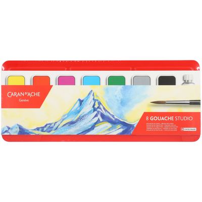Gouache Studio - Assortiment 8 couleurs en tablettes