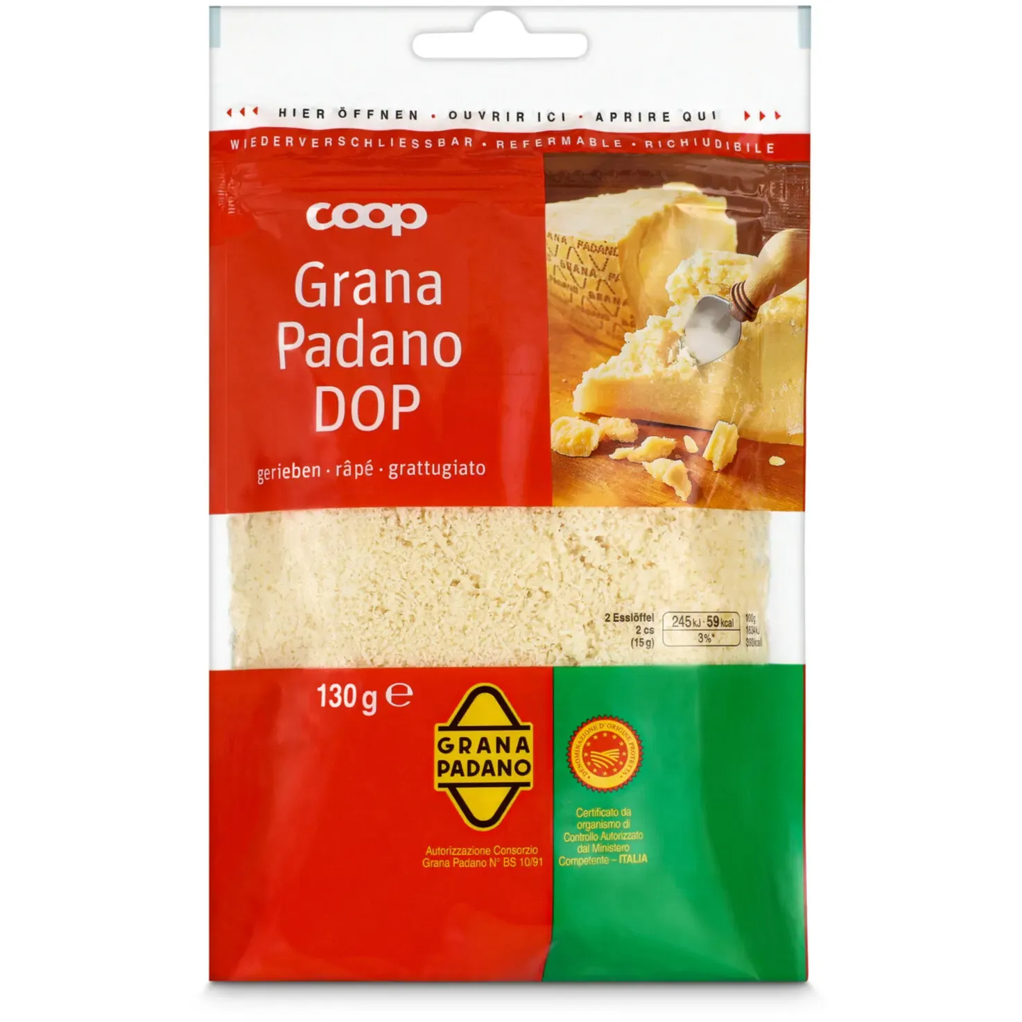 Grana Padano Dop Rapé 1x130g