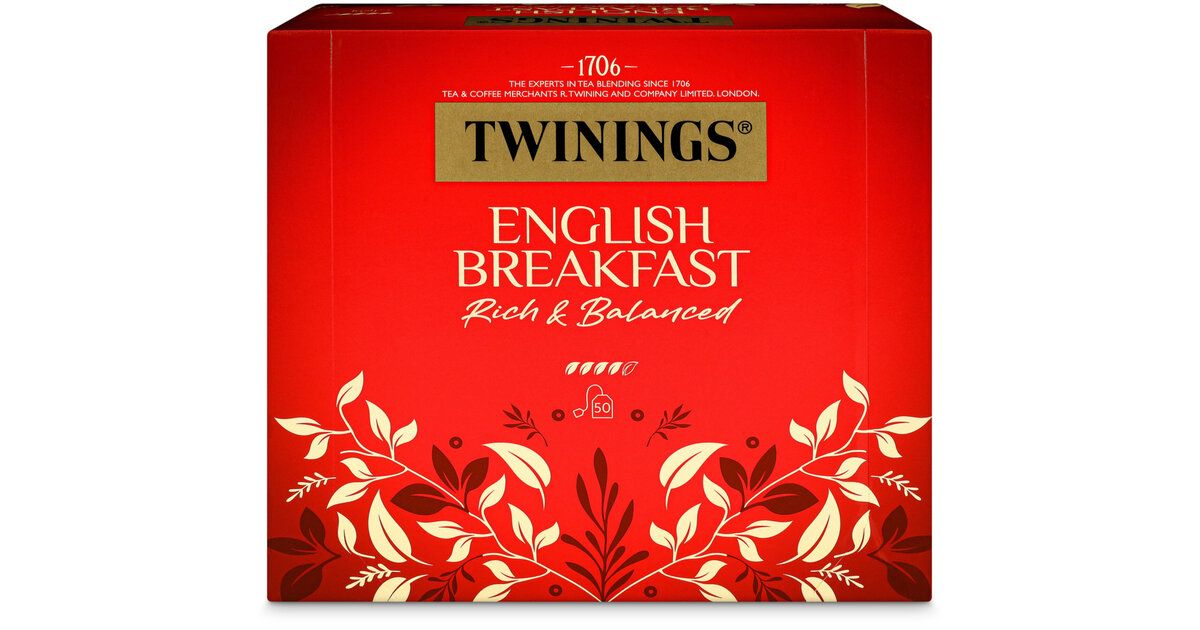 Twinings Thé English Breakfast 50 sachets 100g