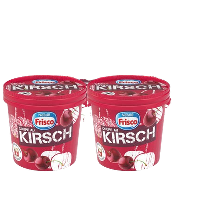 Frisco Coupe de glace vanille &amp; cerises au kirsch 2x 190ml