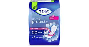 Serviettes pour fuites urinaires Maxi Discreet Protect+ Tena 6 pièces