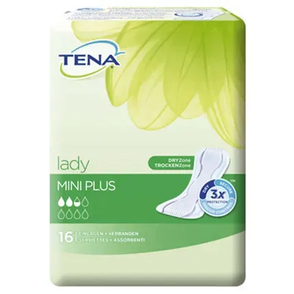 Tena Lady Serviettes hygiéniques Mini Plus 16 pièces