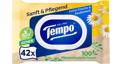 Papier hygiénique humide Sanft &amp; Pflegend Tempo 42 lingettes