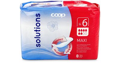 Solutions Serviettes pour incontinence Maxi Night FSC 8 pièces