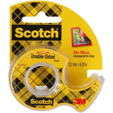 Scotch 136D-MDEU Ruban adhésif double face 12 mm x 6.3 m