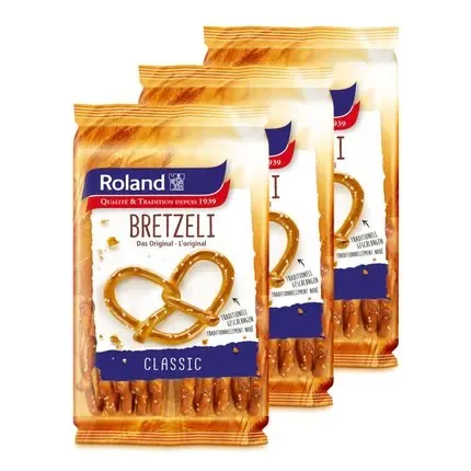 Biscuits apéritifs Roland Bretzeli Classic 3x100g
