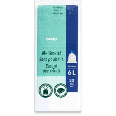 Quick Bag Sacs de poubelle 35x36cm 6 litres 20 pièces