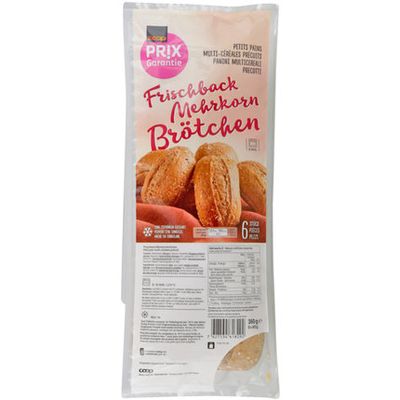 Petits pains multi-céréales précuits 6 pièces 360g