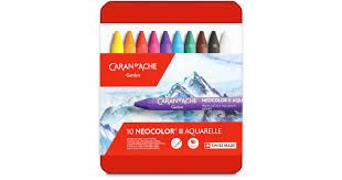 Pastels à la cire Caran d&#39;Ache Neocolor II coloris assortis 10 pièces