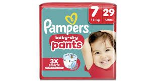 Pants Pampers Baby-dry taille 7 Extra large 15+kg 29 pièces