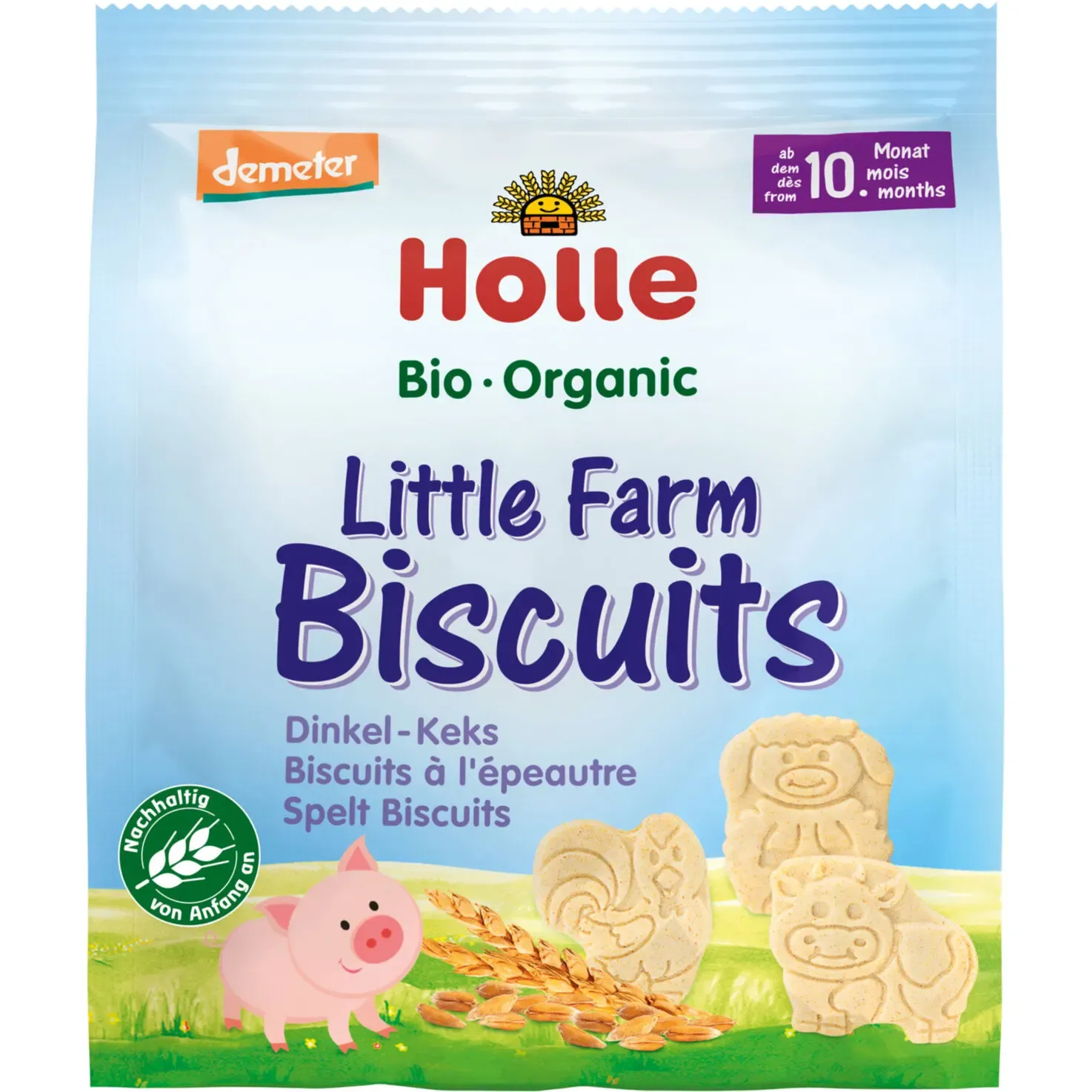Holle Biscuits à la poire &amp; pomme bio 10 mois+ 100g