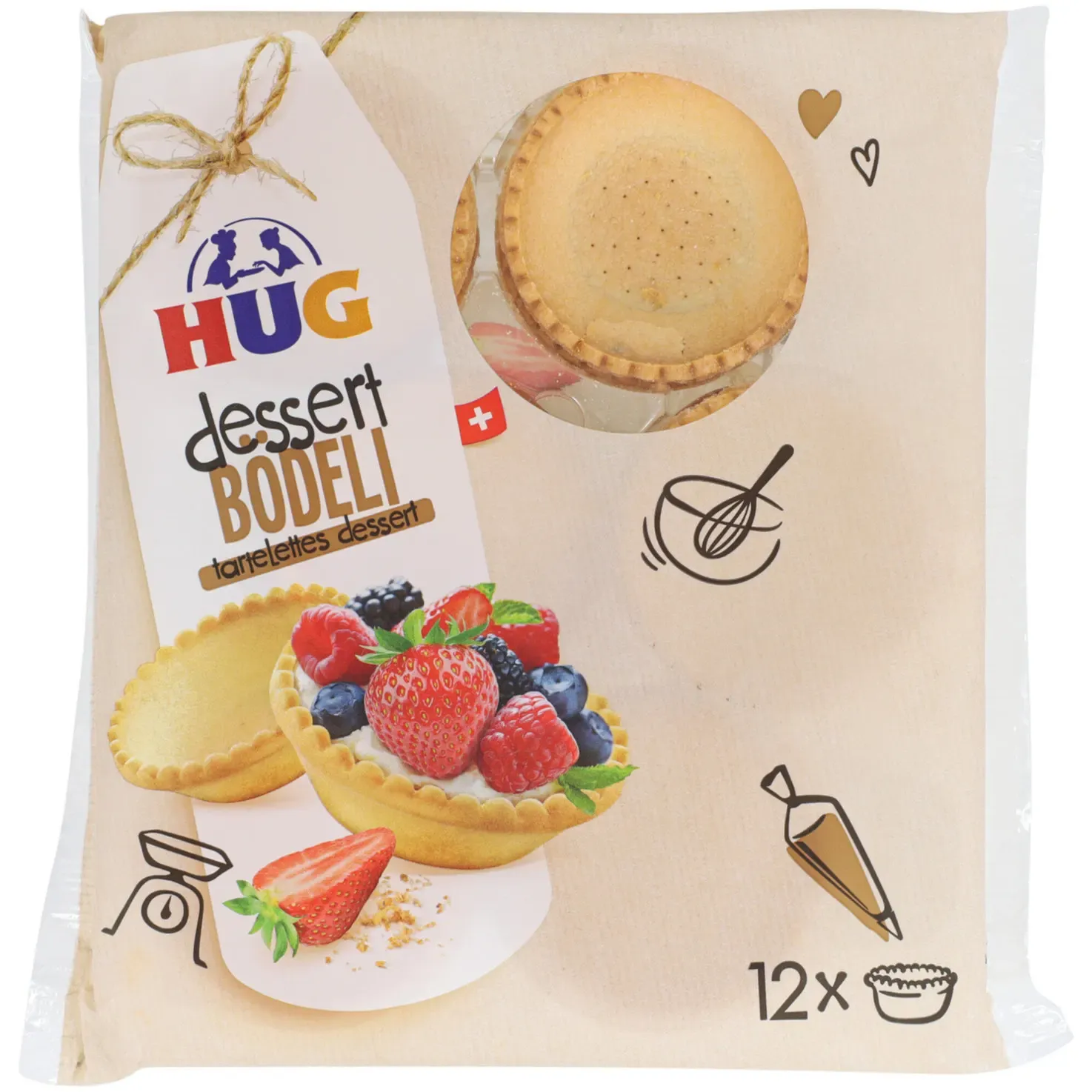 Hug Fonds de tartelettes 12 pièces 175g