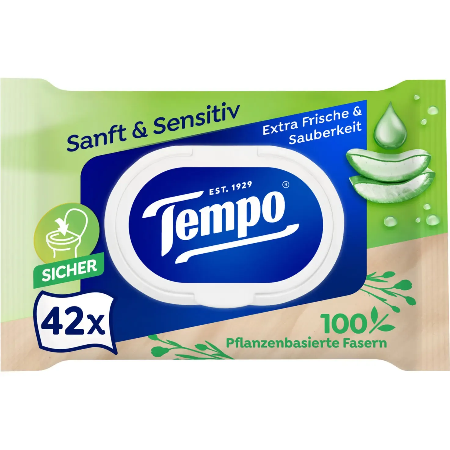 Humide Aloe Sanft et Sensitiv 42pce TEMPO
