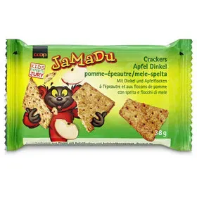 JaMaDu Crackers à la pomme &amp; épeautre 4 paquets 153g