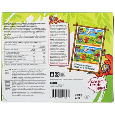JaMaDu Nuggets de poulet animaux surgelés 8 pièces 320g