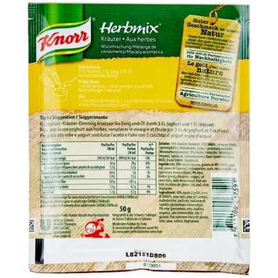Knorr Herbmix Assaisonnement pour salade aux fines herbes 50g