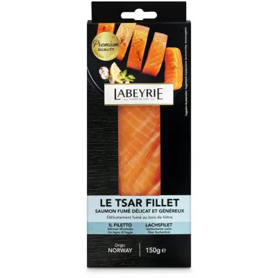 Labeyrie Filet de saumon fumé Cœur 150g