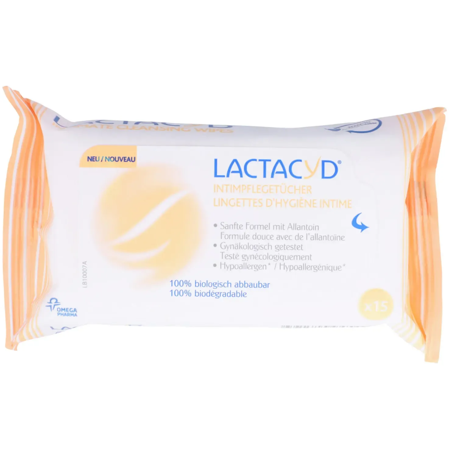 Lactacyd Lingettes d&#39;hygiène intime Fresh 15 pièces